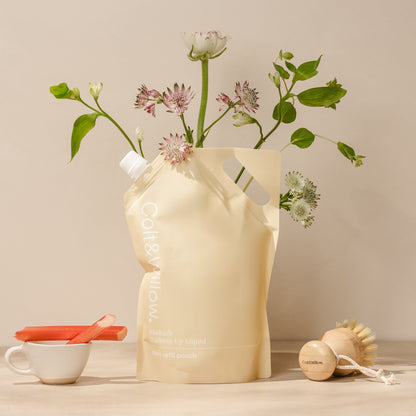 Rhubarb washing up liquid refill pouch by Colt & Willow.